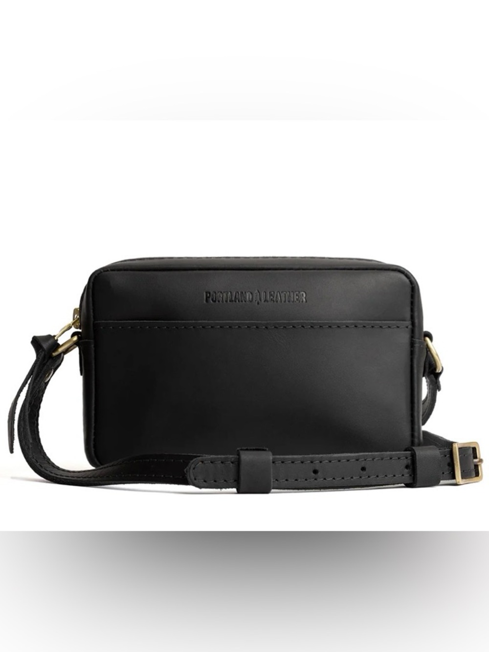Black Portland Leather Crossbody Bag
